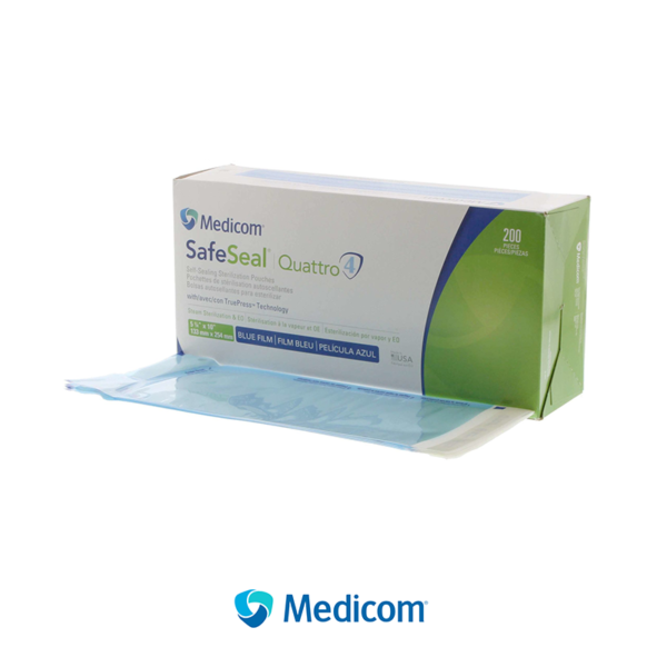 Bolsas para Esterilizar Medicom 5 1:4 x10 (133 mm X 254 mm)